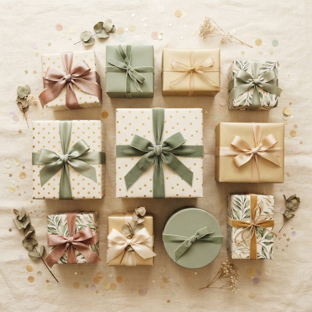 An assortment of beautifully wrapped gifts for celebrations of all kinds